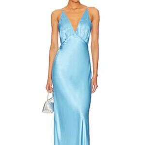 Bec + Bridge Lorelai V Maxi Dress in Tropez Blue 8 / S